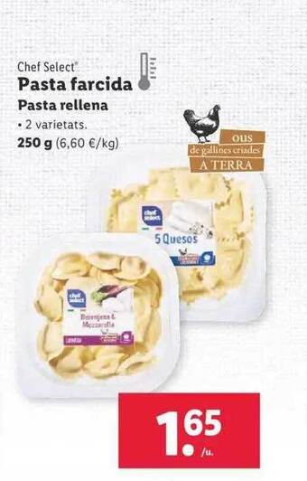 Lidl Chef select pasta rellena oferta