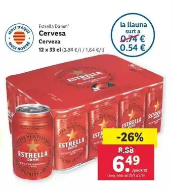Lidl Estrella damm cerveza oferta