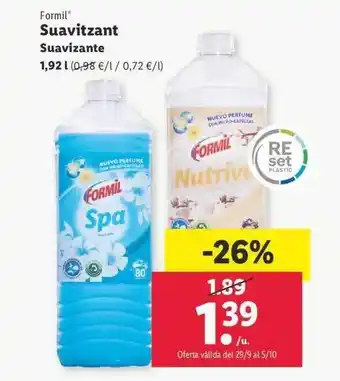 Lidl Formil suavizante oferta