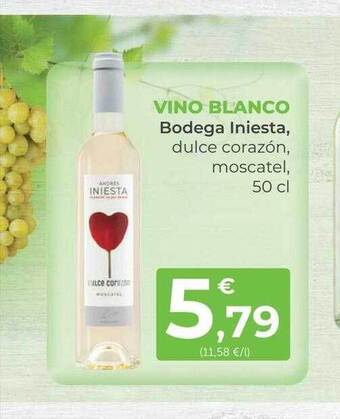 SPAR Gran Canaria Vino blanco bodega iniesta dulce corazón moscatel oferta