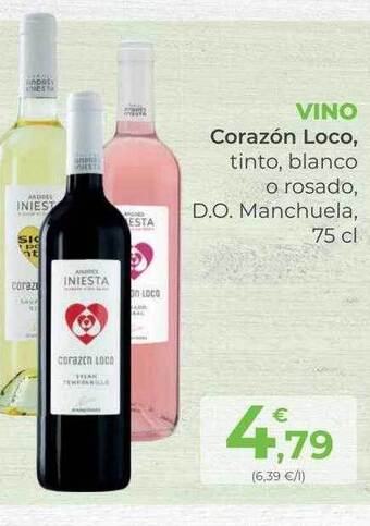 SPAR Gran Canaria Vino corazón loco tinto blanco o rosado d.o. manchuela oferta