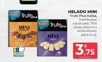 SPAR Gran Canaria Helado mini trufo plus kalise oferta