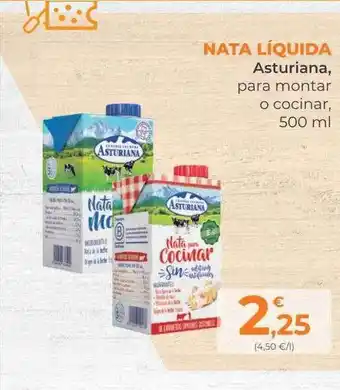 SPAR Gran Canaria Nata líquida asturiana para montar o cocinar oferta