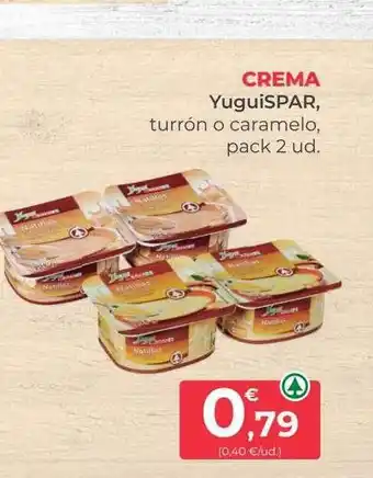 SPAR Gran Canaria Crema yuguispar turrón o caramelo pack 2 oferta