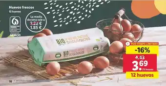Lidl Huevos frescos 12 huevos oferta