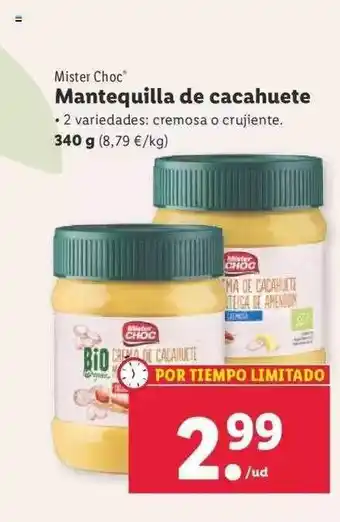 Lidl Mister choc mantequilla de cacahuete oferta
