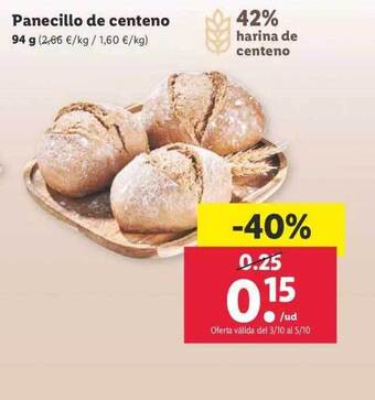 Lidl Panecillo de centeno oferta