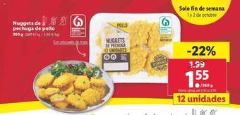 Lidl Nuggets de pechuga de pollo oferta