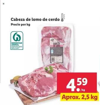 Lidl Cabeza de lomo de cerdo oferta