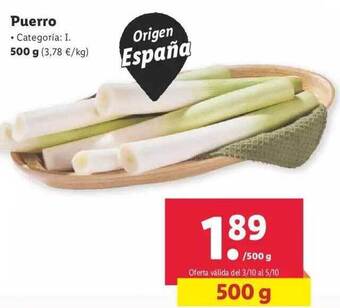 Lidl Puerro oferta