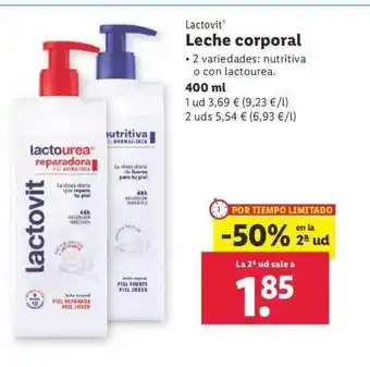 Lidl Lactovit leche corporal oferta