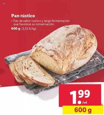 Lidl Pan rústico oferta