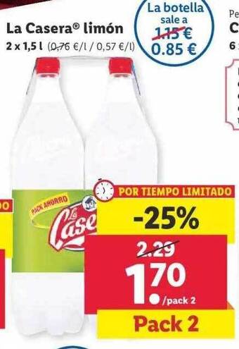 Lidl La casera limón oferta