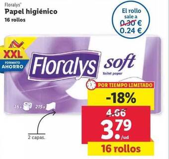 Lidl Floralys papel higiénico oferta