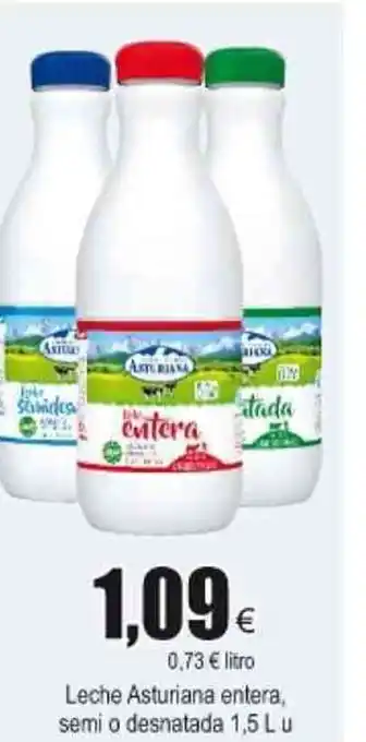 FROIZ Leche Asturiana entera, semi o desnatada 1,5L u oferta