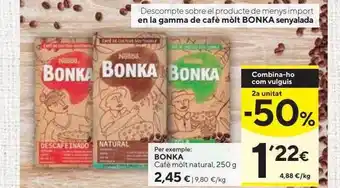 Caprabo Bonka cafè mòlt natural oferta