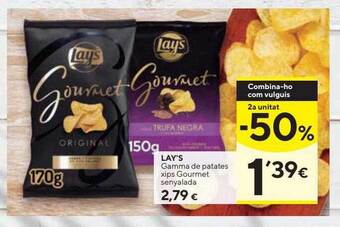 Caprabo Lay's gamma de patates xips gourmet senyalada oferta