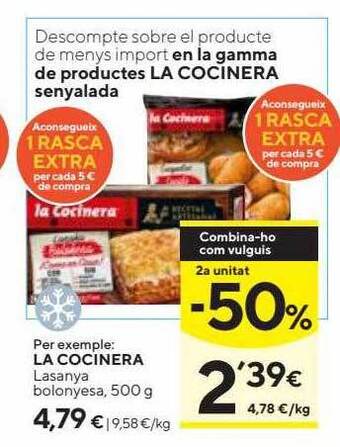 Caprabo La cocinera lasanya bolonyesa oferta
