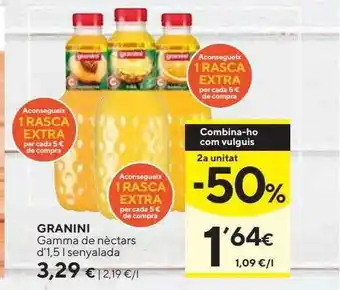 Caprabo Granini gamma de nèctars oferta