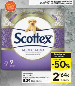 Caprabo Scottex paper higiénic encoixinat oferta