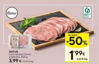 Caprabo Natur llom de porc duroc a talls fins oferta