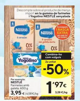 Caprabo Nestlé farinetes amb galeta oferta