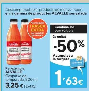 Caprabo Alvalle gaspatxo de temporada oferta