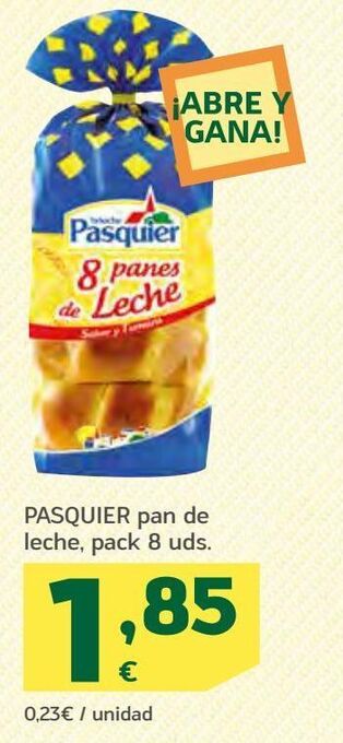 HiperDino Pan de leche pasquier oferta