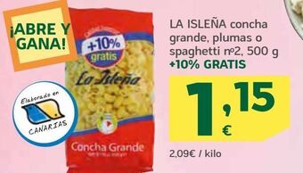 HiperDino Pasta la isleña oferta