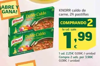 HiperDino Caldo de carne knorr oferta
