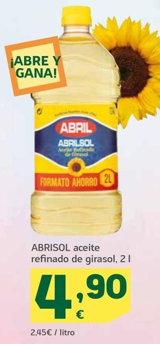 HiperDino Aceite de girasol abril oferta