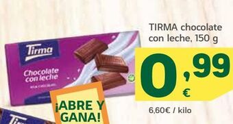 HiperDino Chocolate con leche tirma oferta