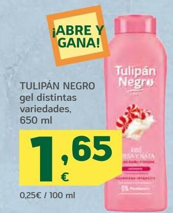 HiperDino Gel de baño tulipán negro oferta