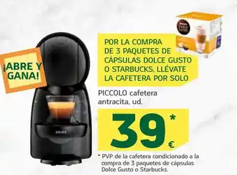 HiperDino Cafetera de cápsulas piccolo oferta