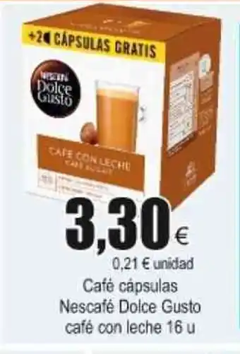 FROIZ Cafe cápsulas Nescafè Dolce Gusto cafè con leche 15 u oferta