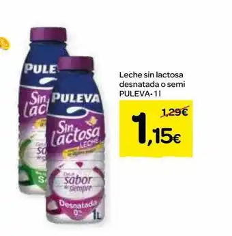 Dialprix Leche sin lactosa desnatada o semi puleva oferta