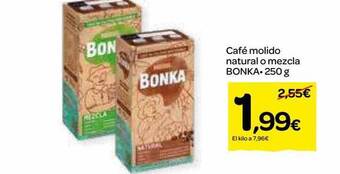 Dialprix Café molido natural o mezcla bonka oferta