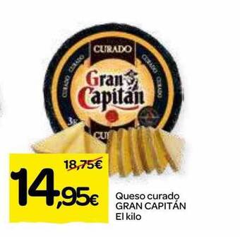 Dialprix Queso curado gran capitán el kilo oferta