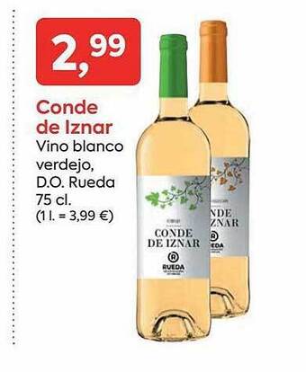 Suma Supermercados Conde de iznar vino blanco verdejo d.o. rueda oferta