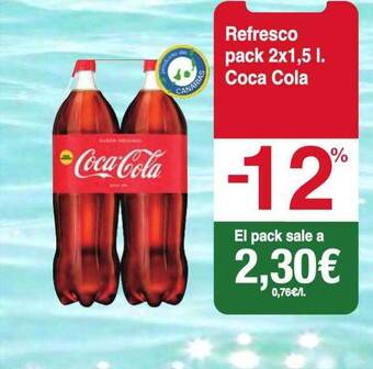 Spar La Palma Refresco pack 2 coca cola oferta