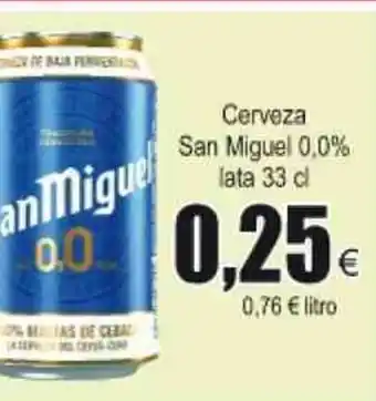 FROIZ San Miguel Cerveza lata 33cl oferta