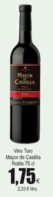FROIZ Vino Toro Mayor de Castilla Roble 75cl oferta