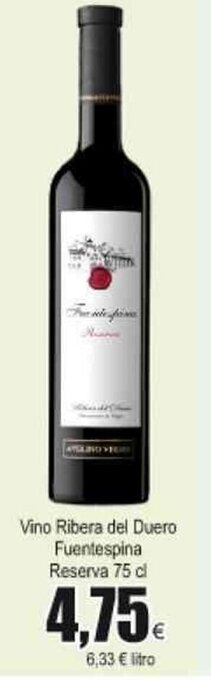FROIZ Vino Ribera del Duero Fuentespina Reserva 75cl oferta