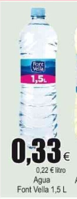 FROIZ Agua Font Vella 1,5 L oferta