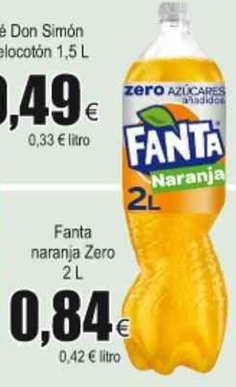 FROIZ Fanta naranja Zero 2 L oferta