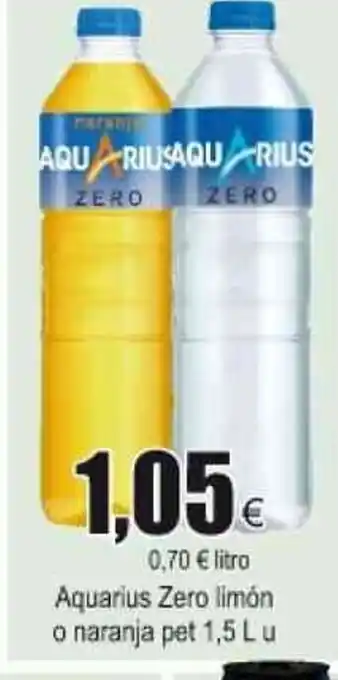 FROIZ Aquarius Zero Limón o naranja pet 1,5L u oferta
