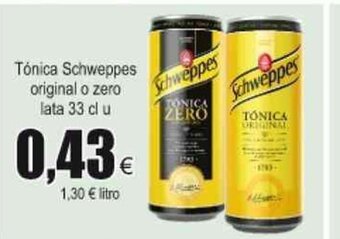 FROIZ Tónica Schweppes original o zero lata 33 cl u oferta