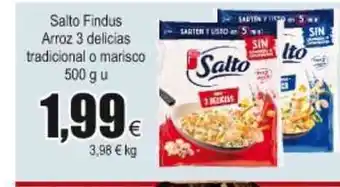 FROIZ Salto Findus Arroz 3 delicias tradicional o marisco 500g u oferta
