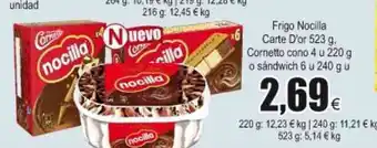 FROIZ Frigo Nocilla Carte D'or 523g oferta