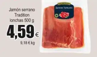 FROIZ Jamón serrano Tradition lonchas 500g oferta